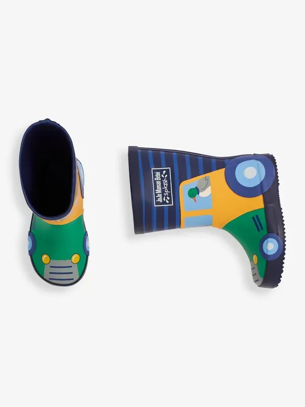 Navy Tractor Wellies - Select Size
