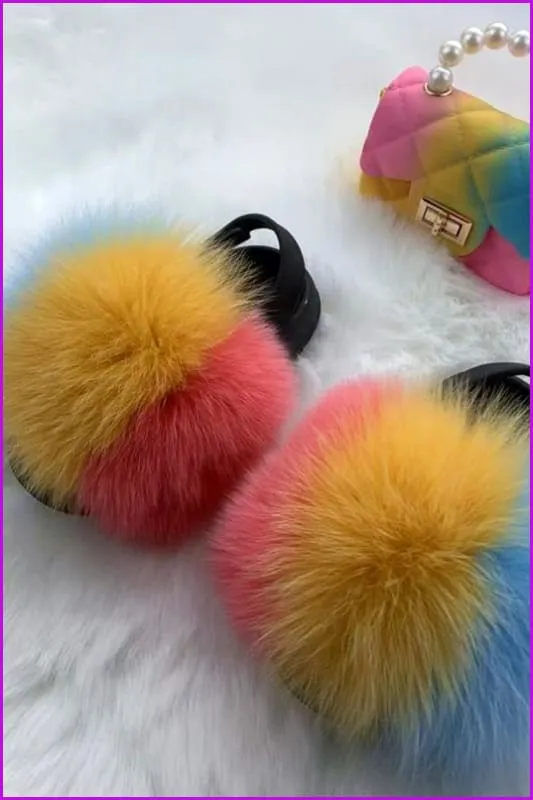 New Colorful Kids Sandal And Bag Set F2339