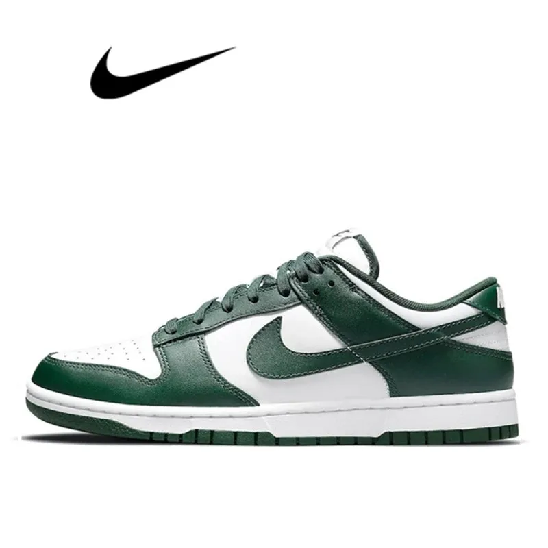 Nike Dunk Retro Black & White Skate Shoes - Genuine Leather, Non-Slip, Comfortable Classic Sneakers for Men & Women