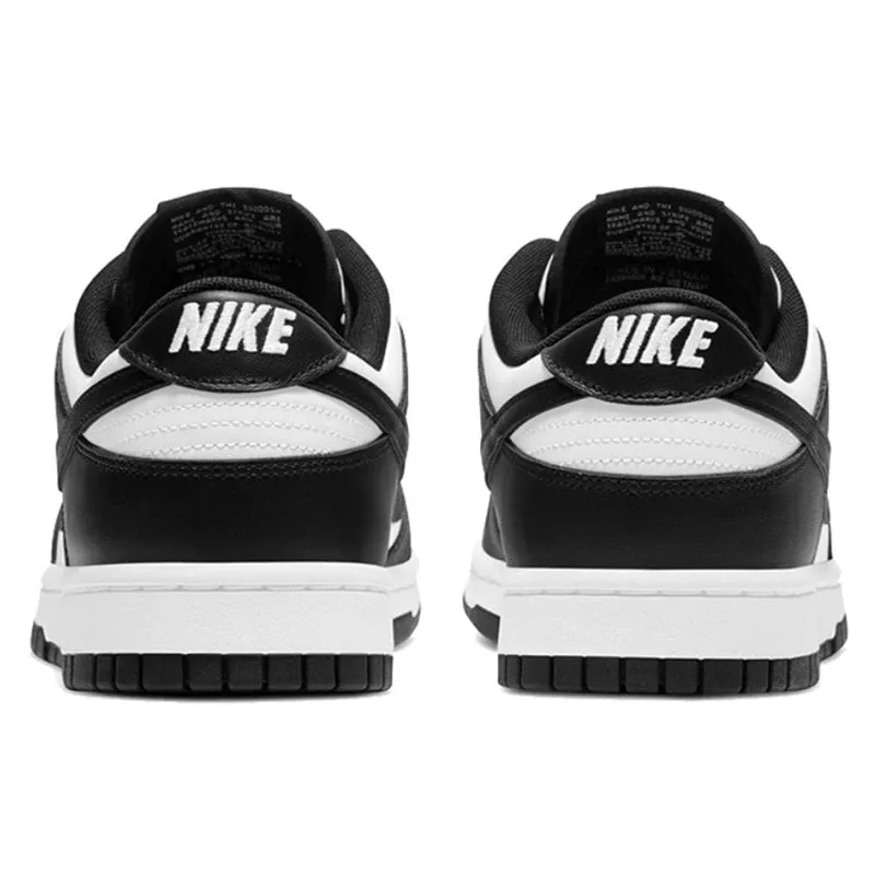 Nike Dunk Retro Black & White Skate Shoes - Genuine Leather, Non-Slip, Comfortable Classic Sneakers for Men & Women