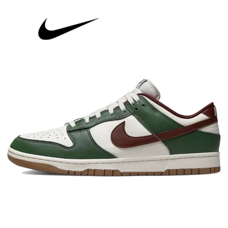Nike Dunk Retro Black & White Skate Shoes - Genuine Leather, Non-Slip, Comfortable Classic Sneakers for Men & Women
