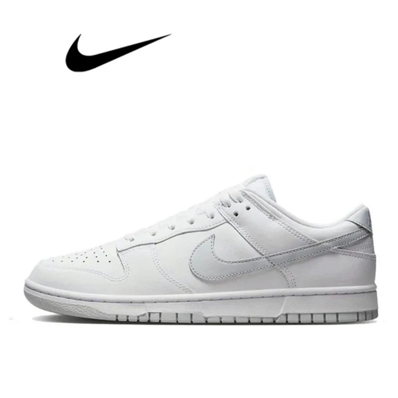 Nike Dunk Retro Black & White Skate Shoes - Genuine Leather, Non-Slip, Comfortable Classic Sneakers for Men & Women