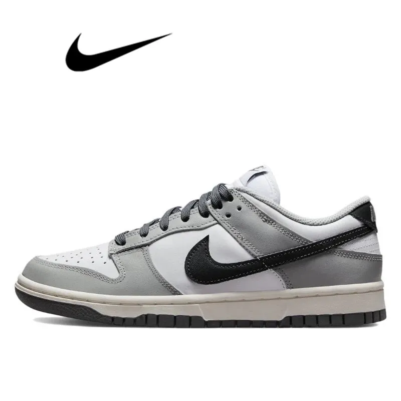 Nike Dunk Retro Black & White Skate Shoes - Genuine Leather, Non-Slip, Comfortable Classic Sneakers for Men & Women
