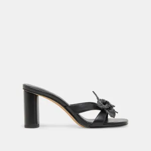 Skinny Heel Bold Fashion NIKIL HEELS BLACK LEATHER