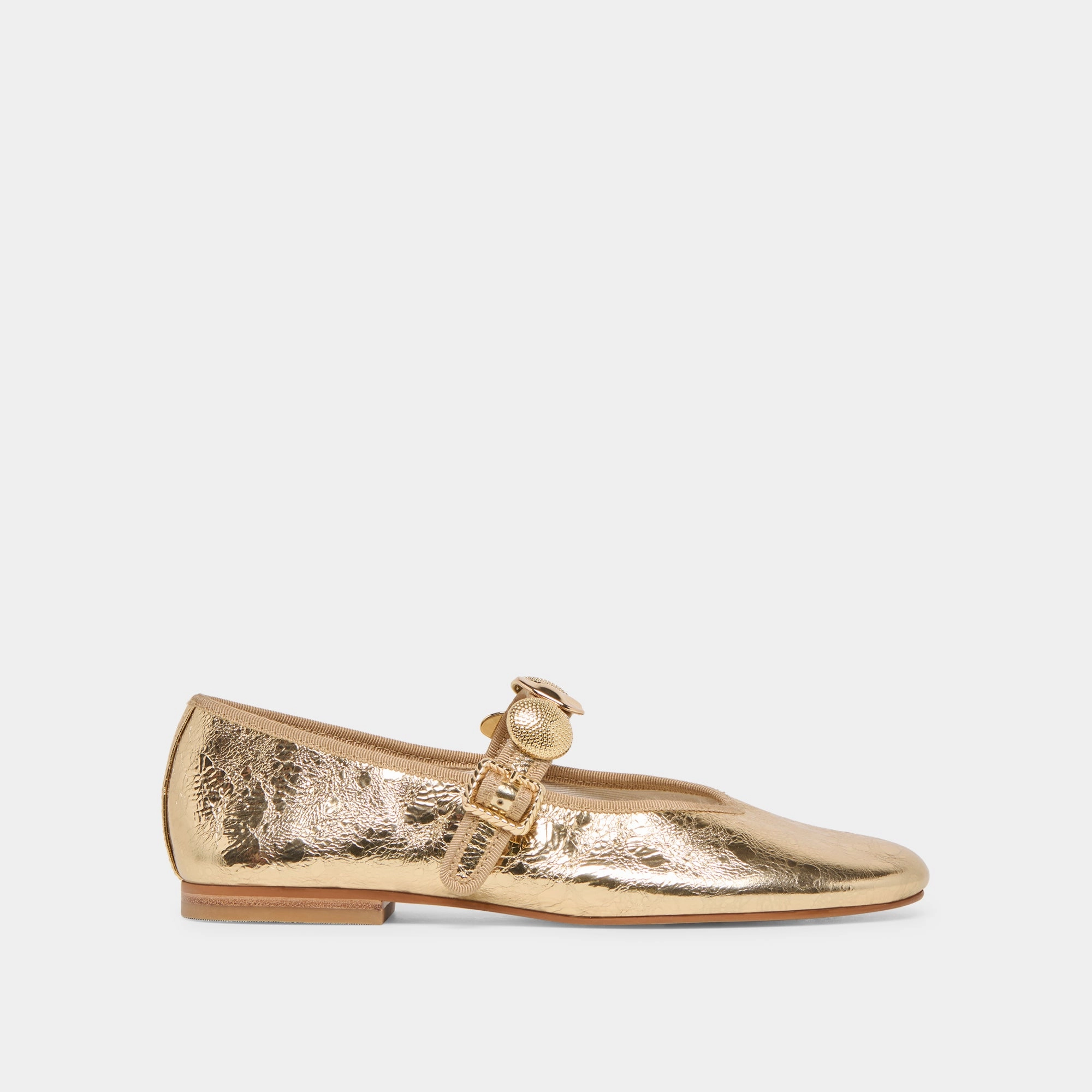 RELAN BALLET FLATS GOLD DISTRESSED LEATHER Rain Safe Relax time