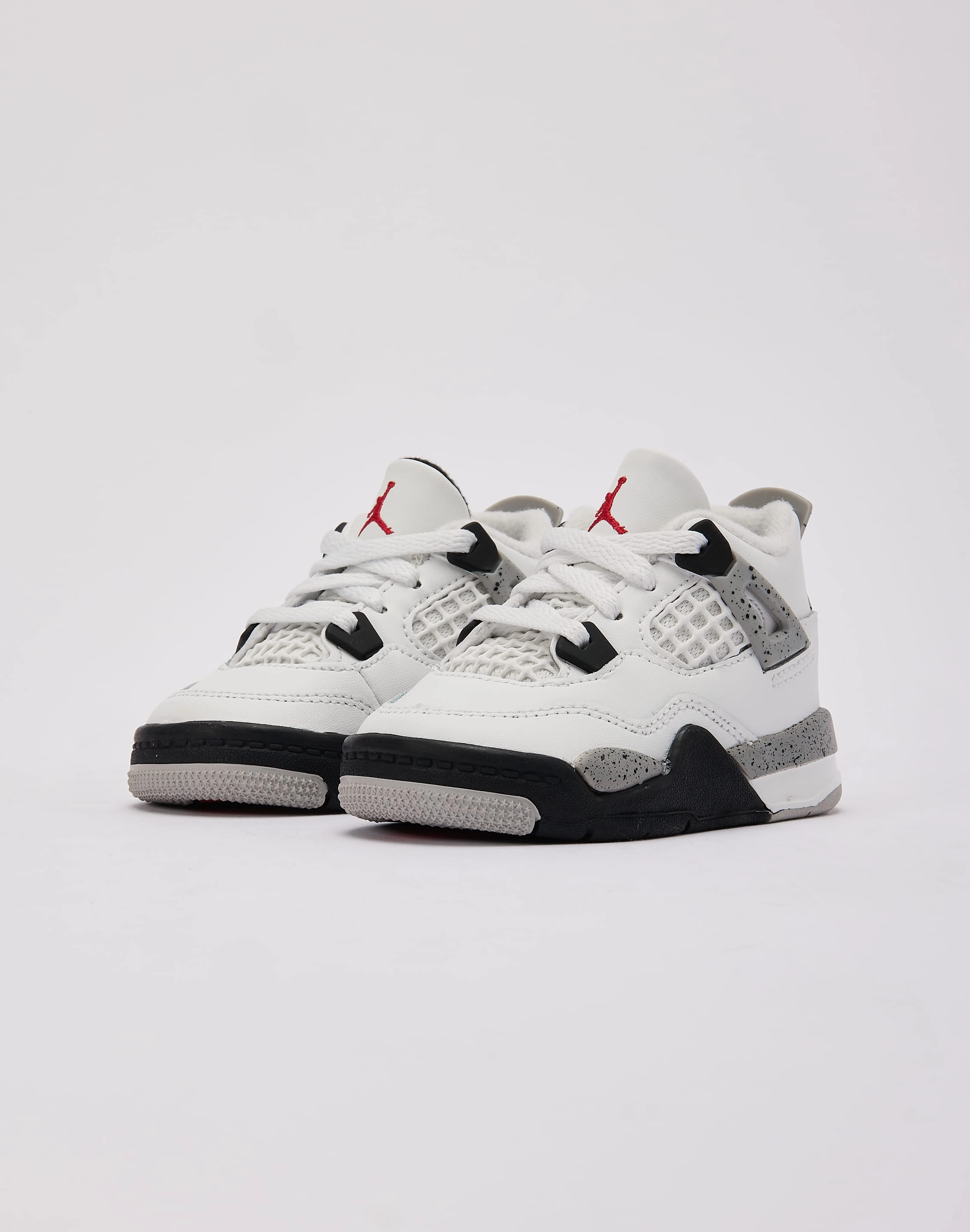 Ventilated Footbed Breathable mesh lining Jordan Air Jordan 4 Retro OG 'White Cement' Toddler