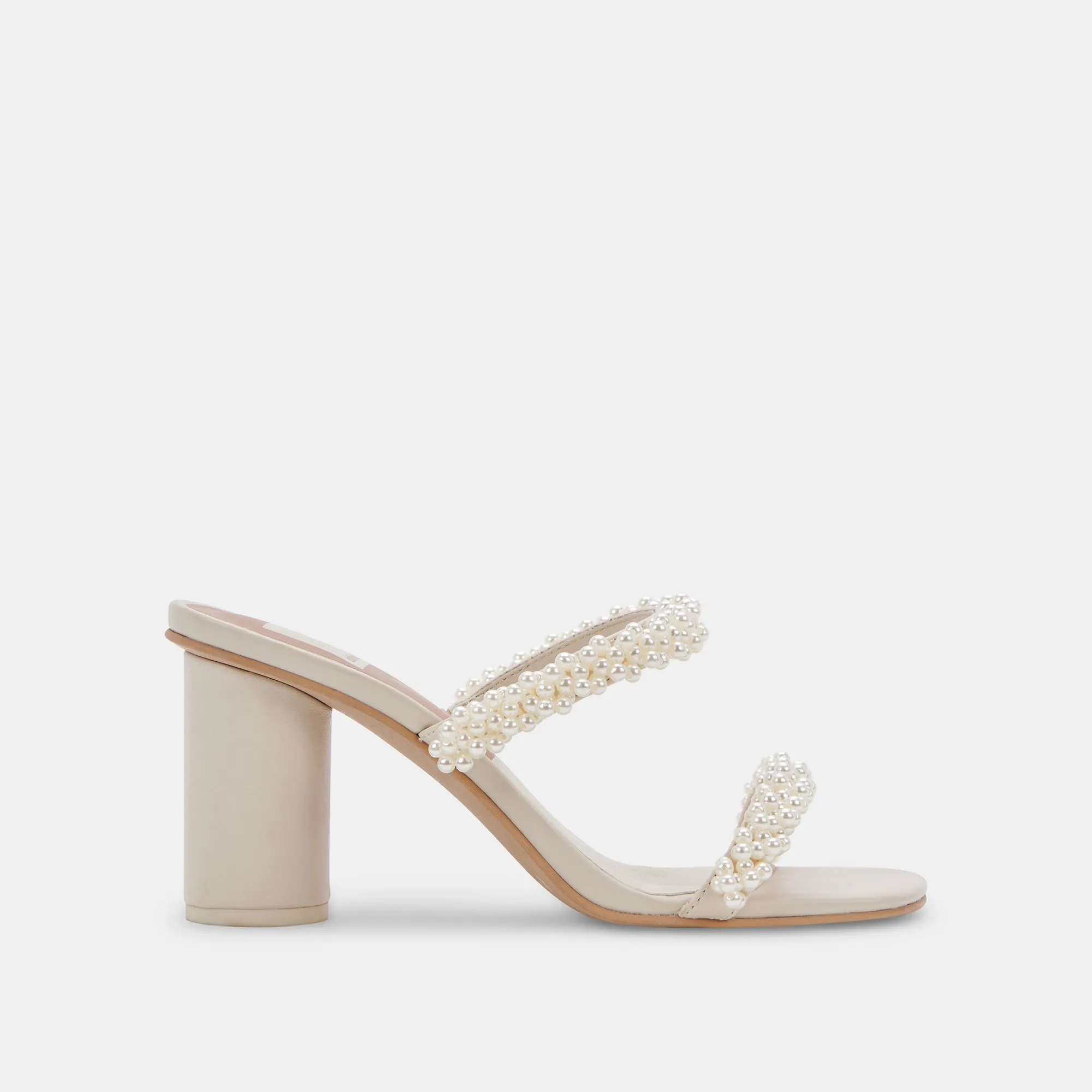Shopping Day Ankle Strap NOEL HEELS VANILLA PEARLS