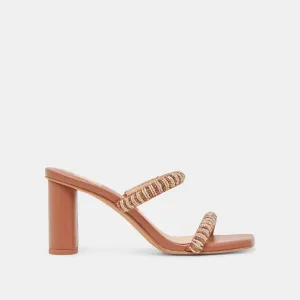 NOLAH HEELS TAN MULTI BEADS Feminine Feel