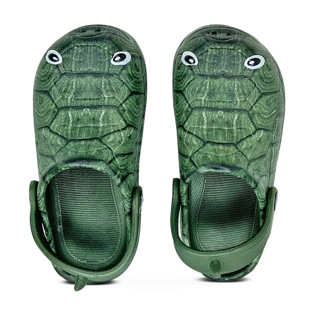 NORTY Tod Boys 6-11 Green Turtle Clog C1230