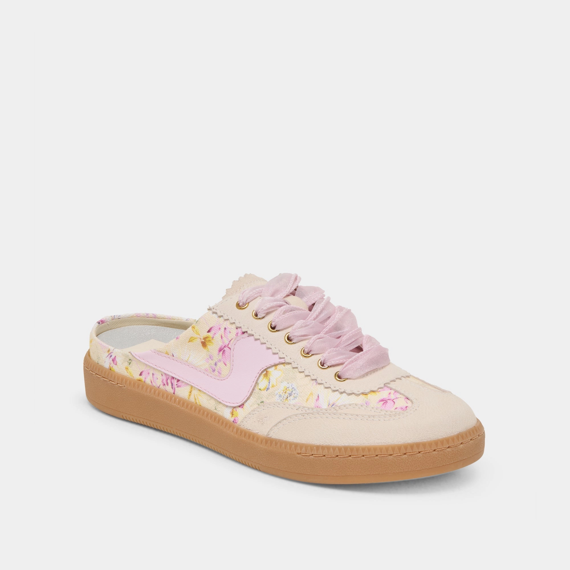 NOTICE SLIDE SNEAKERS PURPLE FLORAL LEATHER Skating school - goer