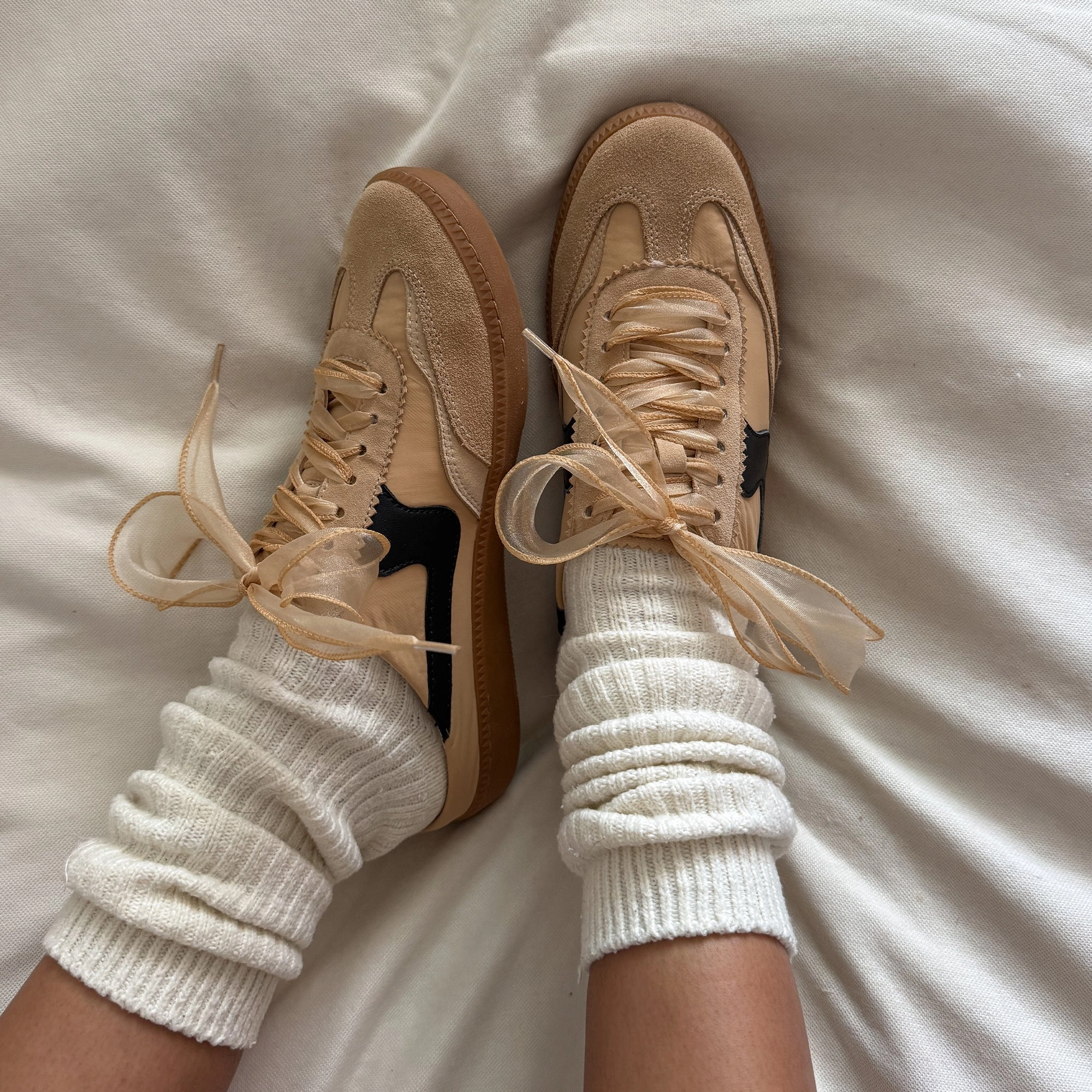 NOTICE SLIDE SNEAKERS TAN MULTI SUEDE Solid Fashion-forward flexibility