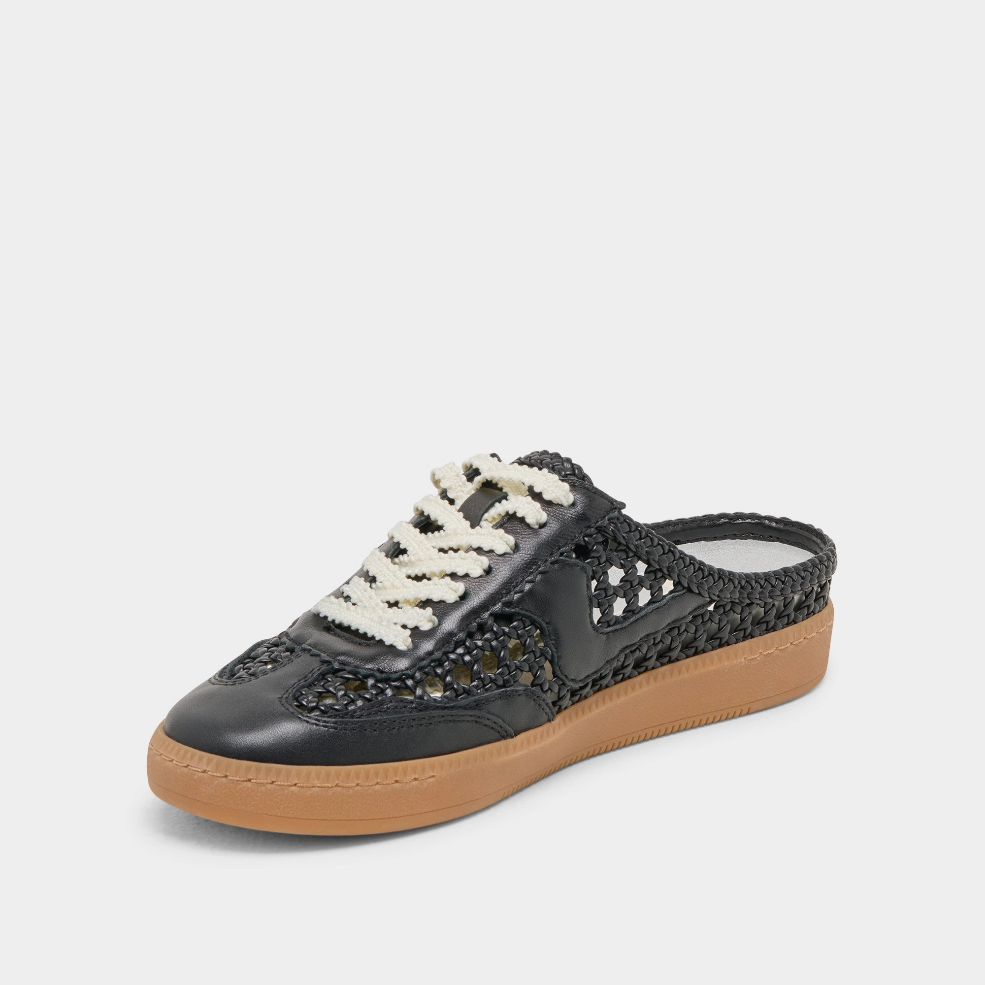 Sporty NOTICE SLIDE WOVEN SNEAKERS BLACK WOVEN STELLA