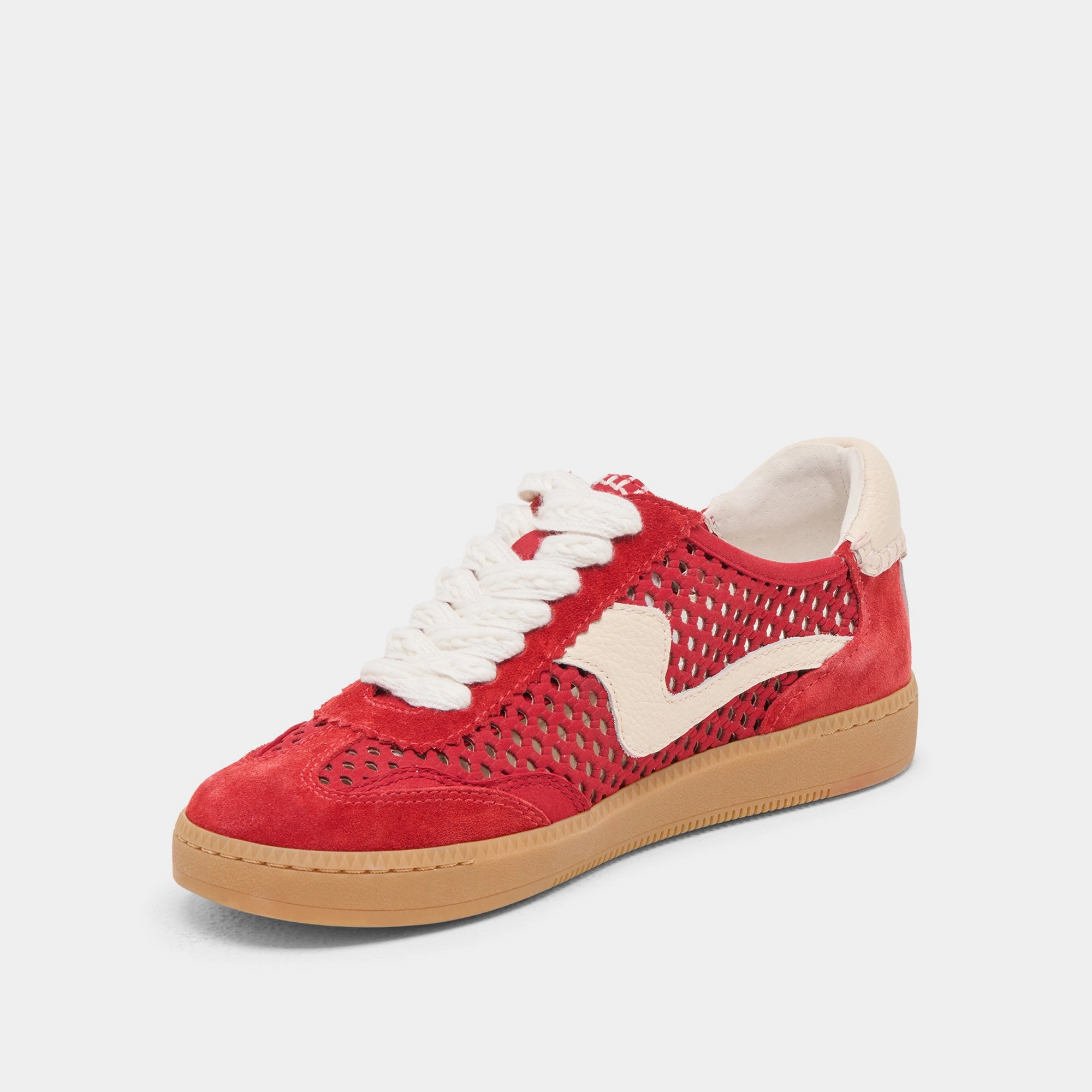 Bold piece NOTICE SNEAKERS CHERRY PERFORATED NUBUCK