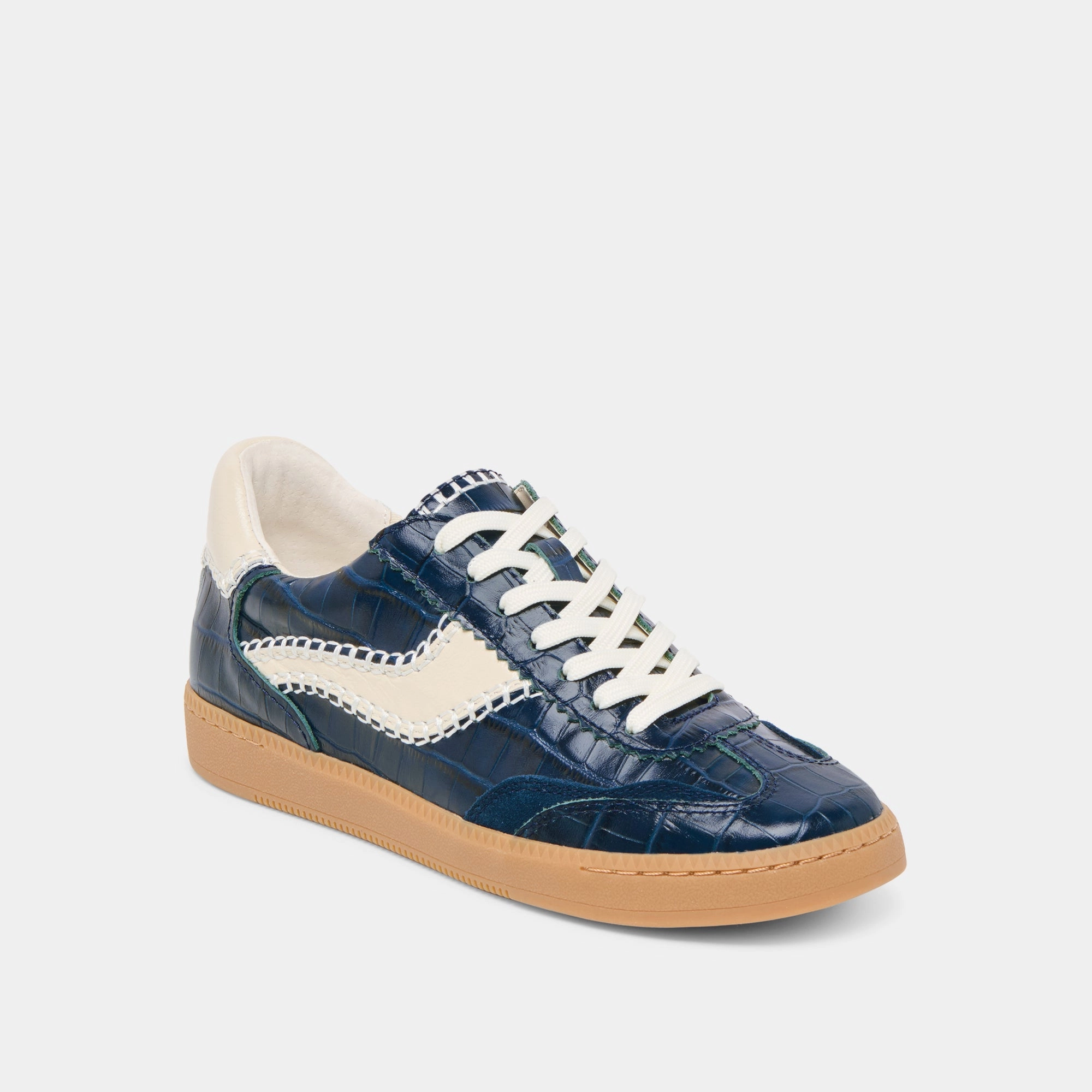 ResponsiveSole NOTICE STITCH SNEAKERS INK CROCO EMBOSSED LEATHER