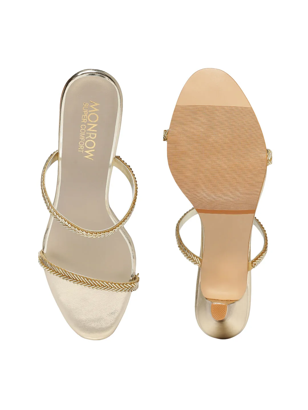 Nyla Gold Kitten Heels