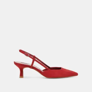 ODELA HEELS CRIMSON SUEDE - re:vita Boosted Height Music Edge