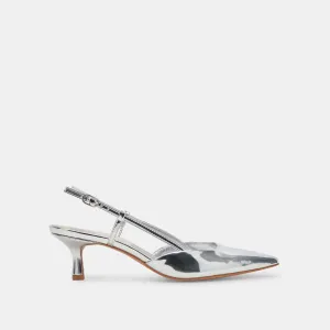Classy Heels Fashion Star ODELA WIDE HEELS SILVER STELLA