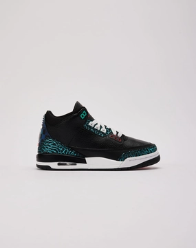 golfers Jordan Air Jordan 3 Retro SE 'Black and Hyper Jade' Grade-School