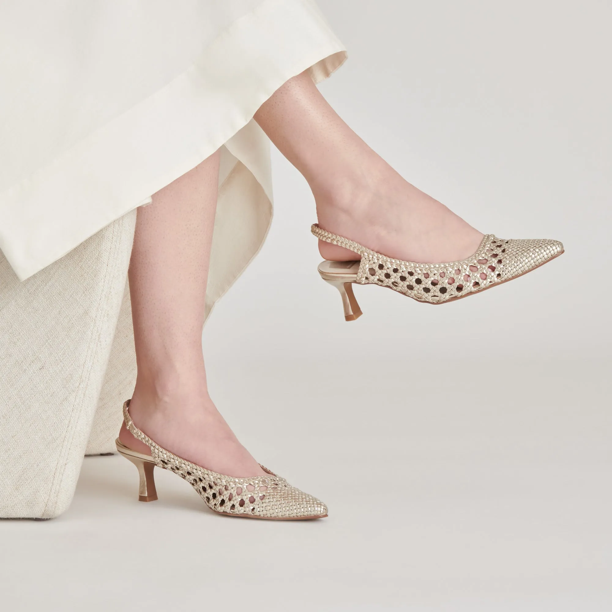 Sophisticated Boots Travel Safe OLYMPA HEELS LIGHT GOLD METALLIC STELLA