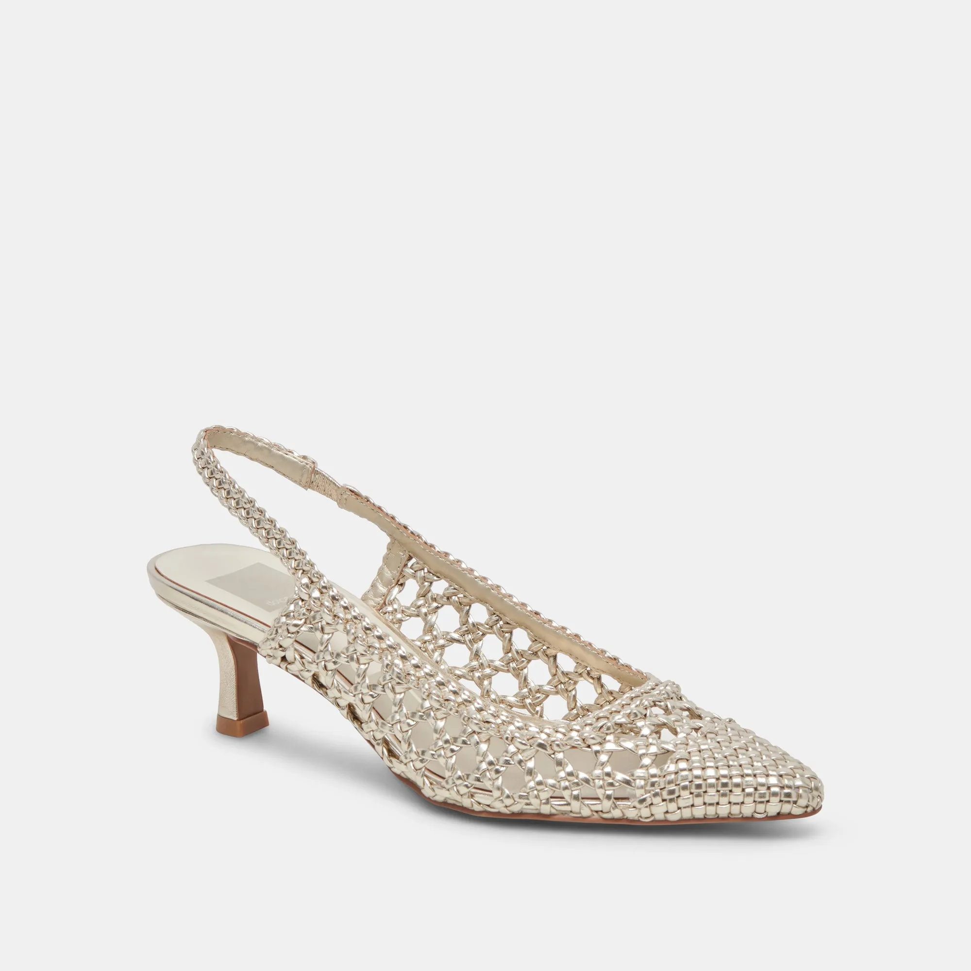 Plus Curve OLYMPA HEELS LIGHT GOLD METALLIC STELLA