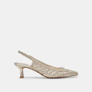 Gala Night Fashionable Look OLYMPA HEELS LIGHT GOLD METALLIC STELLA