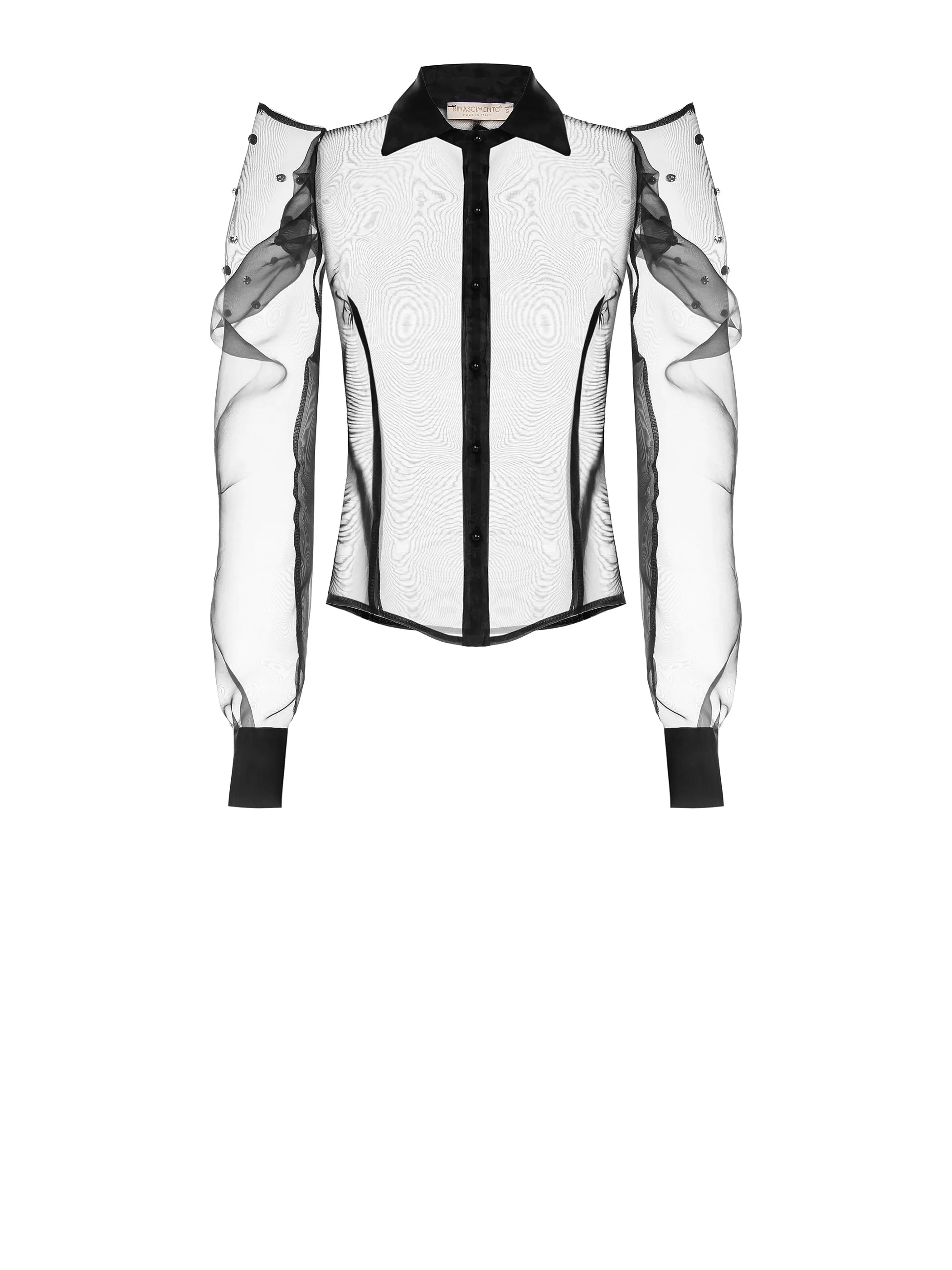 Organza Shirt with Gems