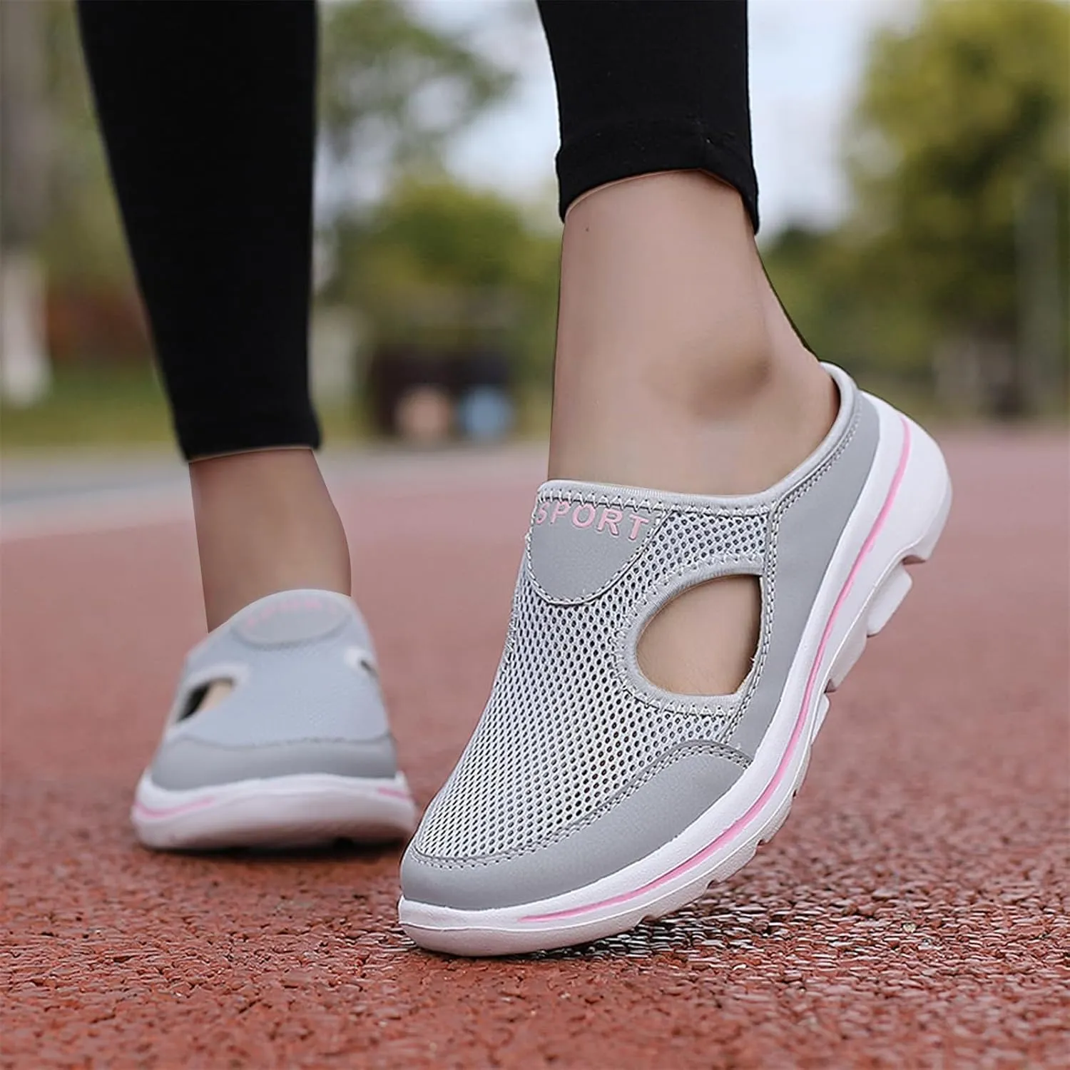 Orthopedic Shoes for Women Wide Width Summer Mesh Breathable Arch Support Wedge Platform Slippers Non-Slip Sports Sandals