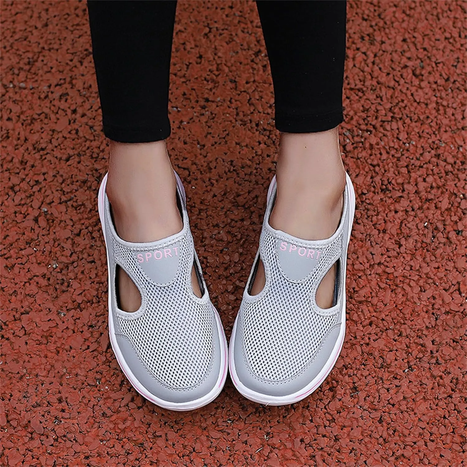 Orthopedic Shoes for Women Wide Width Summer Mesh Breathable Arch Support Wedge Platform Slippers Non-Slip Sports Sandals