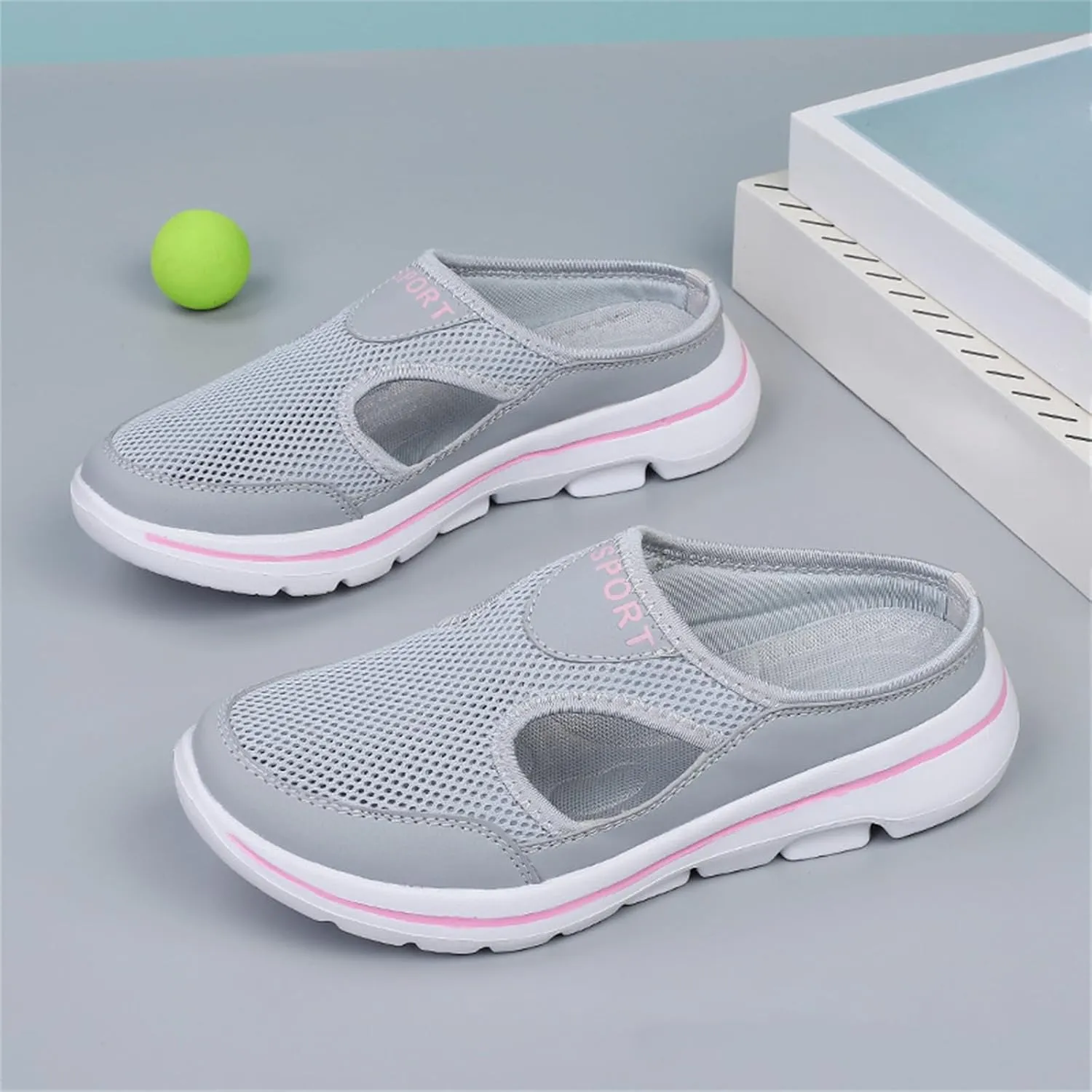 Orthopedic Shoes for Women Wide Width Summer Mesh Breathable Arch Support Wedge Platform Slippers Non-Slip Sports Sandals