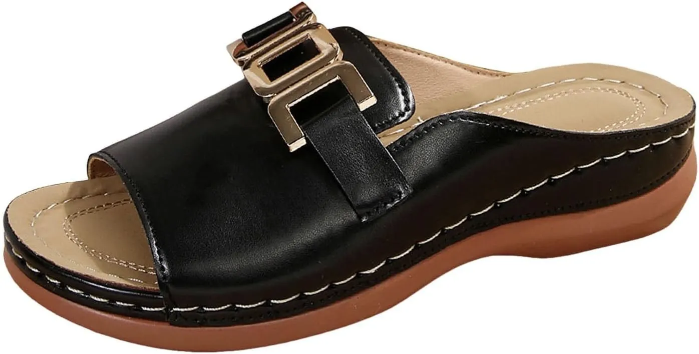 Orthopedic Wedge Sandals for Women Comfortable Lip On Dressy Summer Comfortable Slides Sandals Open Toe Wedges Beach Shoes Sandal