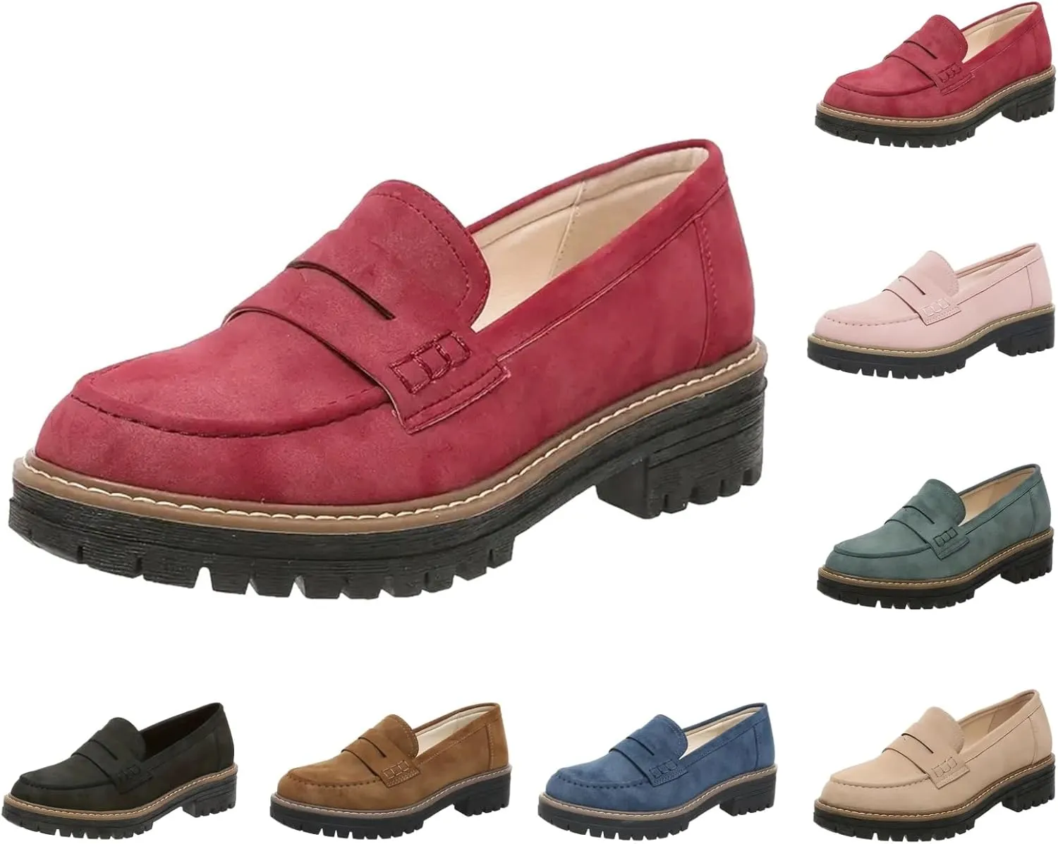Orthoture-Orthopedic Platform Loafers Comfort Lightweight Shoes Womens Round Toe Walking Shoes Slip on Casual Shoes