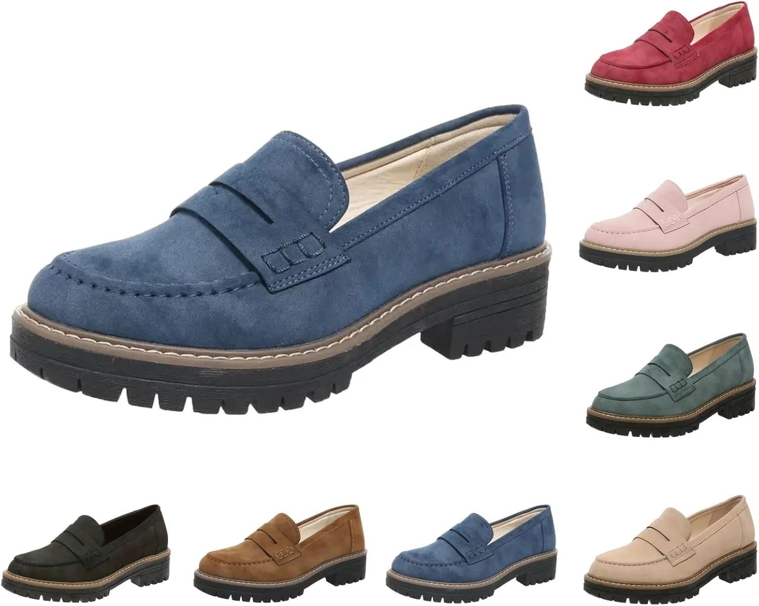 Orthoture-Orthopedic Platform Loafers Comfort Lightweight Shoes Womens Round Toe Walking Shoes Slip on Casual Shoes