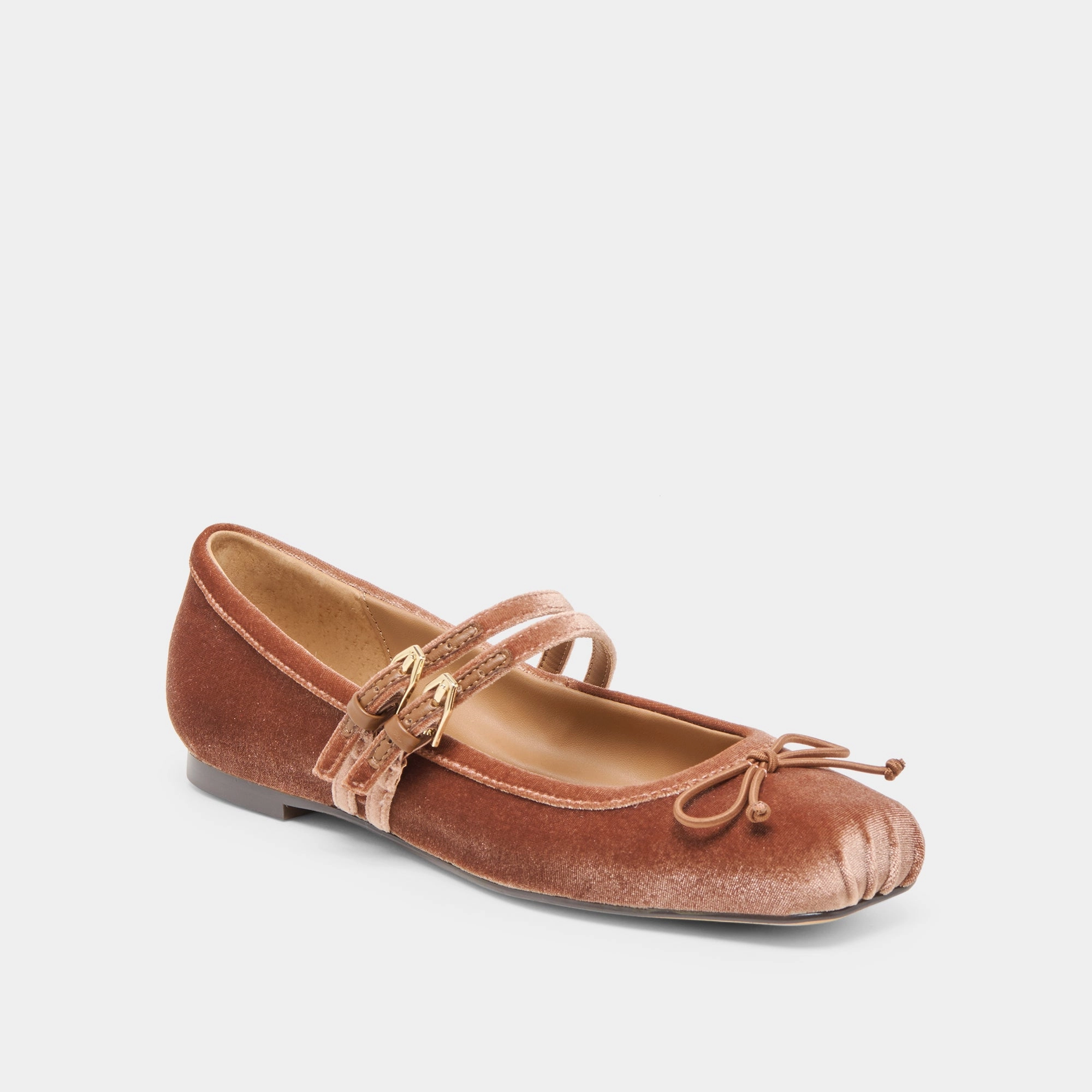 GIBSEN BALLET FLATS DK ROSE VELVET Campus Cool