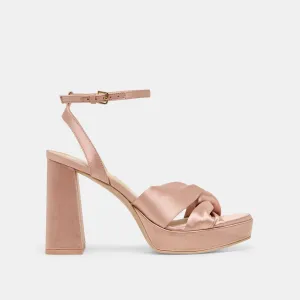PARLO HEELS BLUSH SATIN Curve Glow