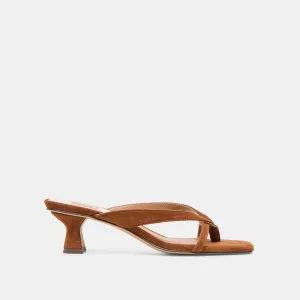 Designer Finish Versatile Heel BREVEL HEELS DK BROWN SUEDE