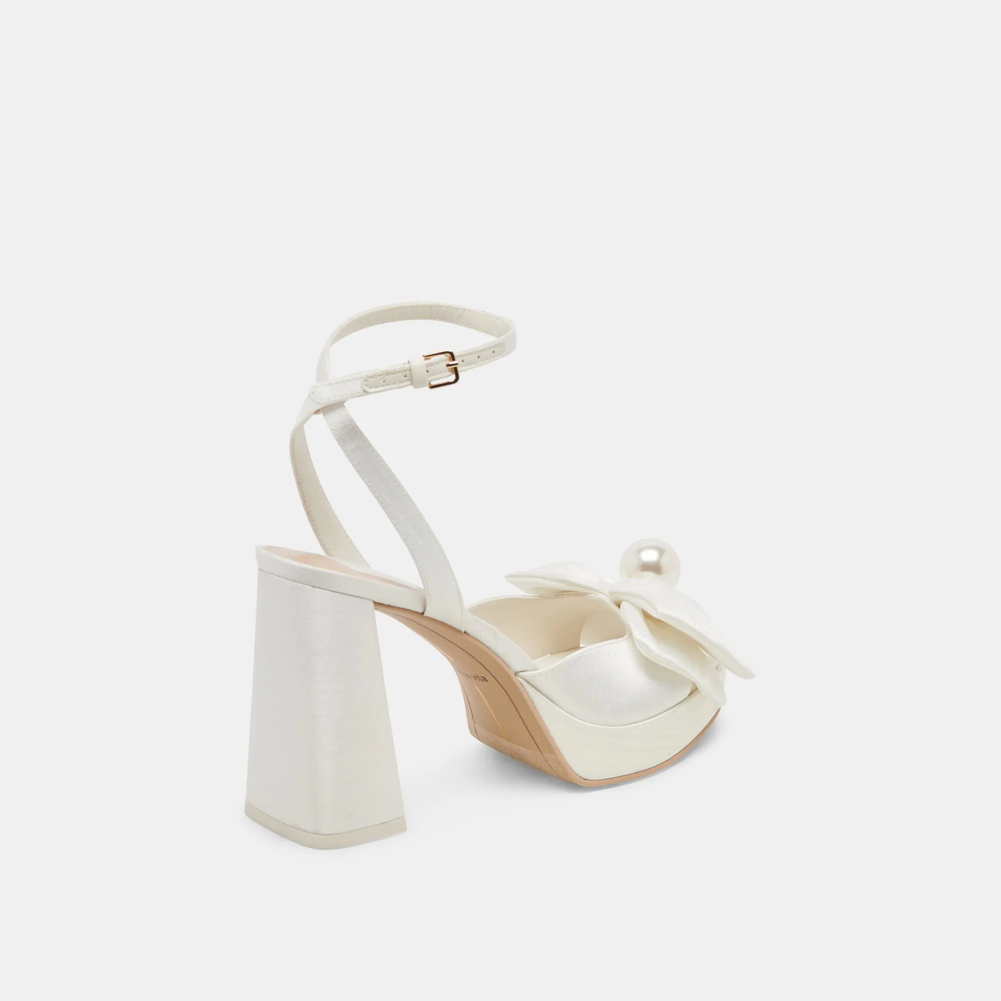 Shape Lift PATTON WIDE HEELS IVORY SATIN