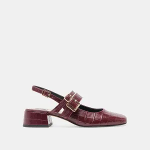 PATZY HEELS OXBLOOD EMBOSSED LEATHER Rooftop Spark