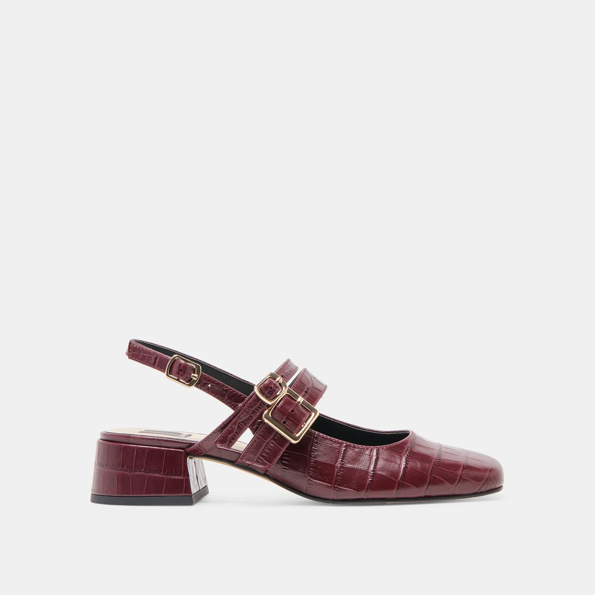 PATZY HEELS OXBLOOD EMBOSSED LEATHER Rooftop Spark