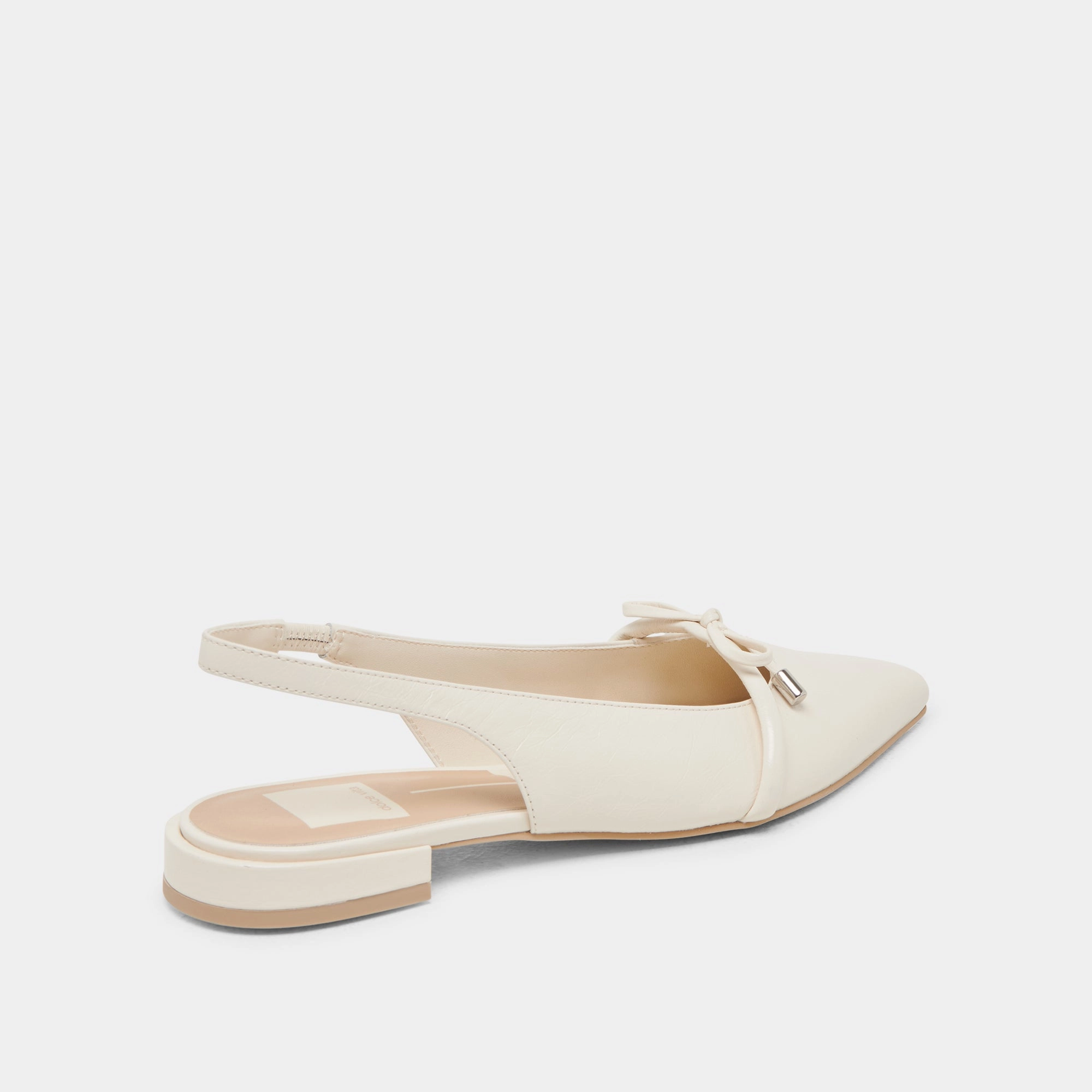 Fashionable Fit Travel Light PAYGE FLATS OFF WHITE CRINKLE PATENT