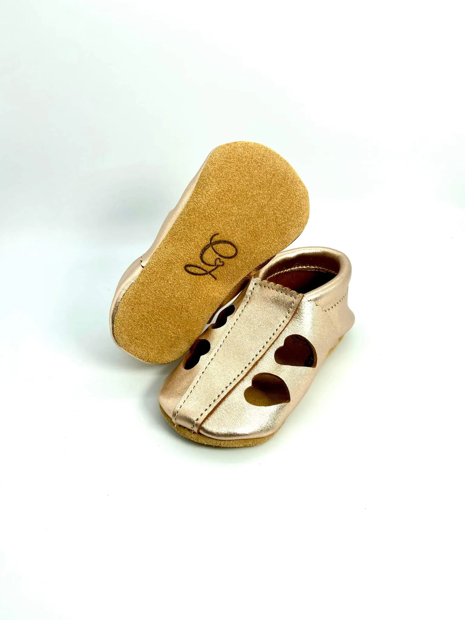 Peach Metallic Sandal Loafer