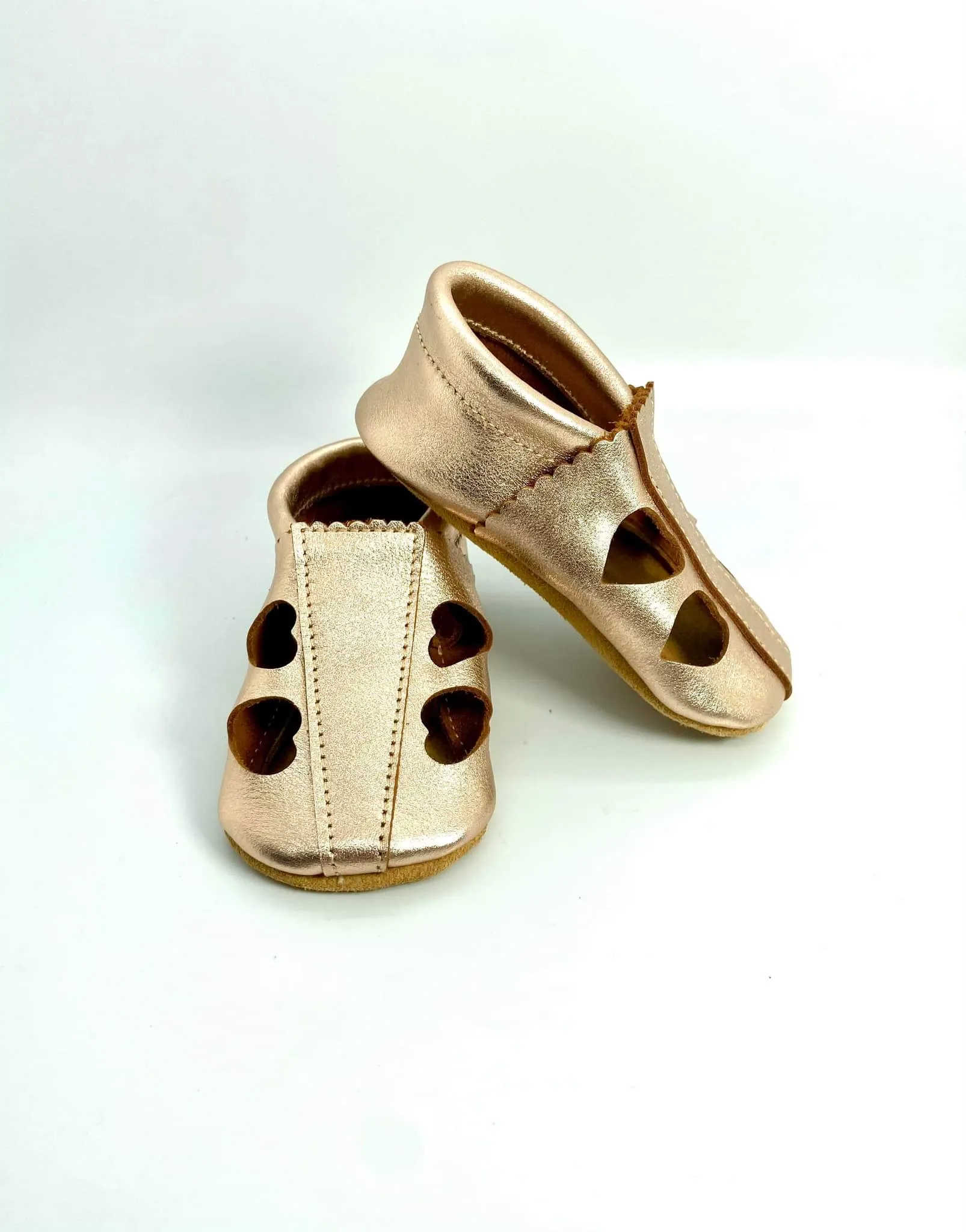 Peach Metallic Sandal Loafer