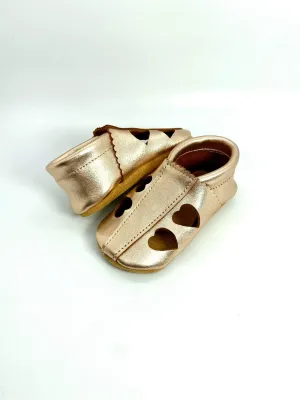 Peach Metallic Sandal Loafer