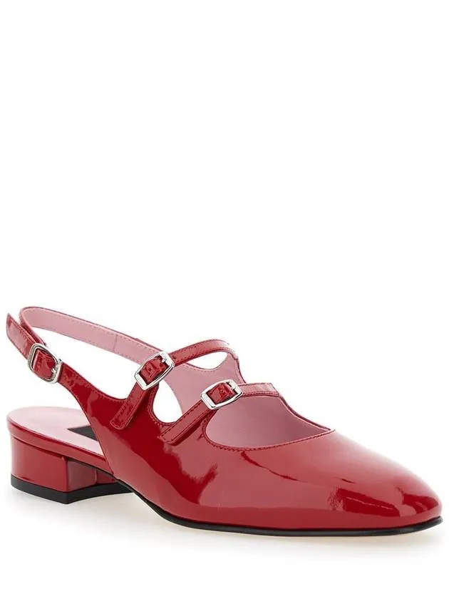 'Peche' Red Mary Jane Pumps In Patent Leather Woman