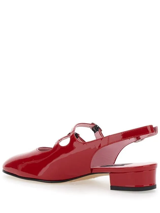 'Peche' Red Mary Jane Pumps In Patent Leather Woman