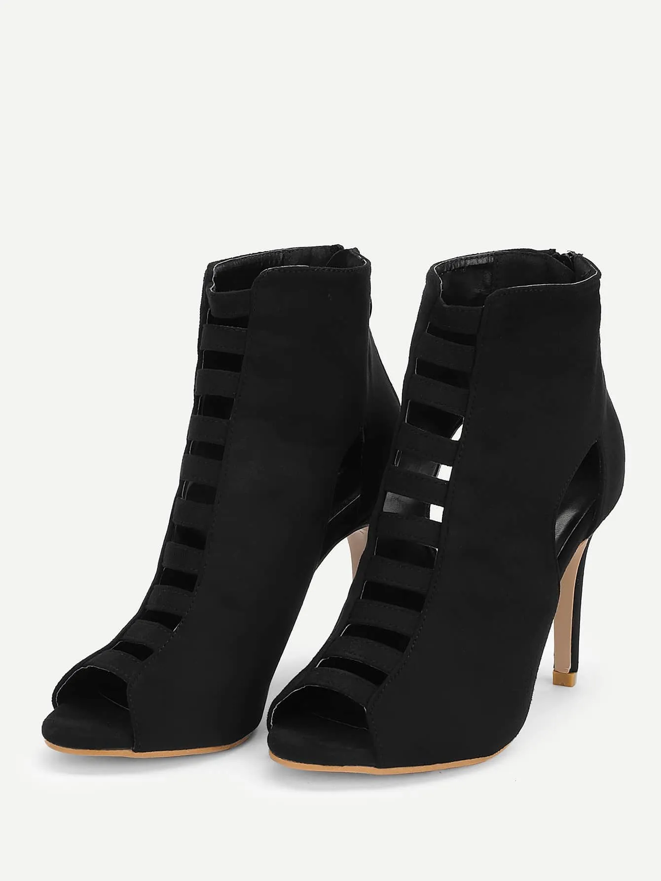 Peep Toe Cut-out Stiletto Heels