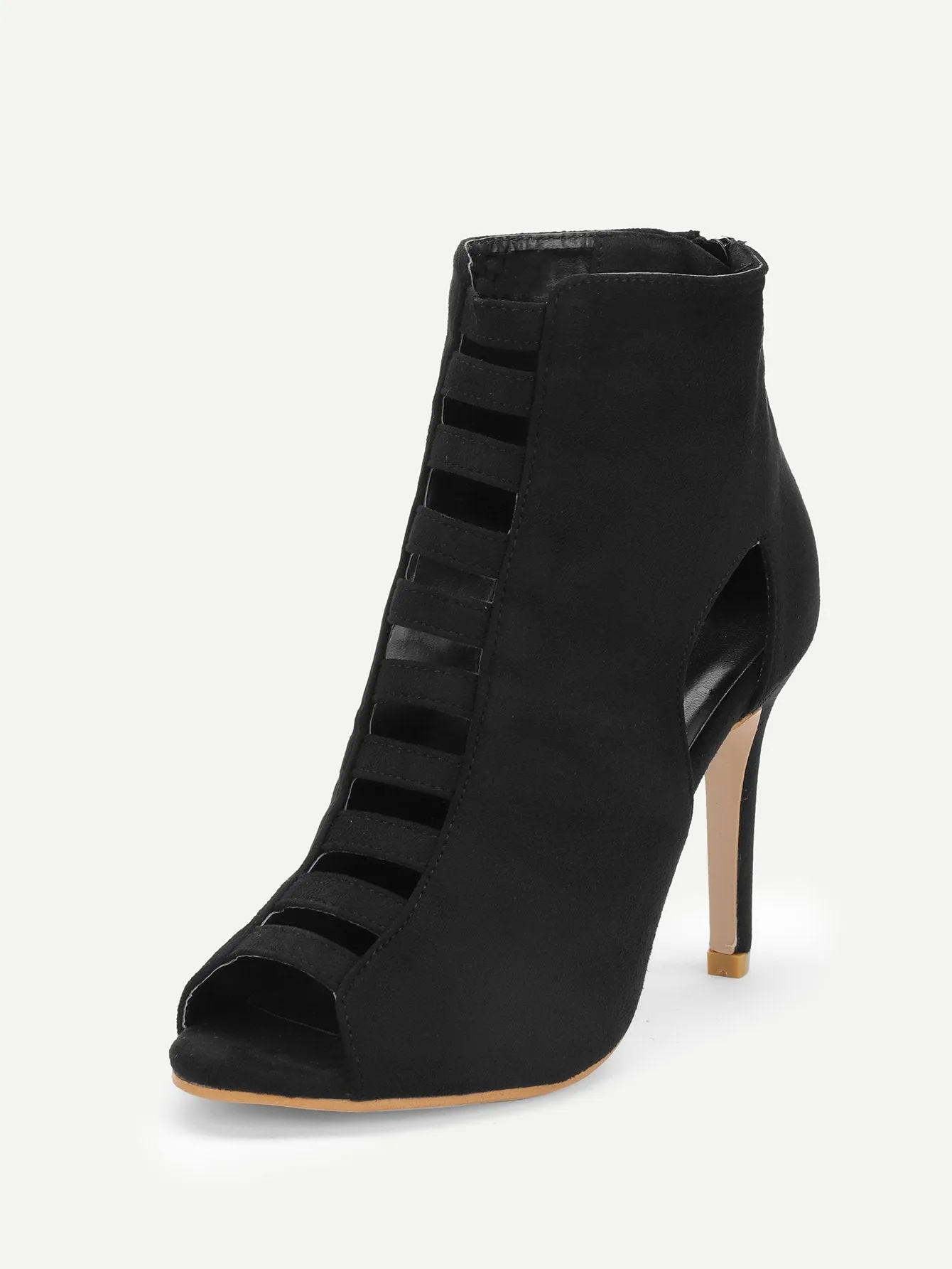 Peep Toe Cut-out Stiletto Heels