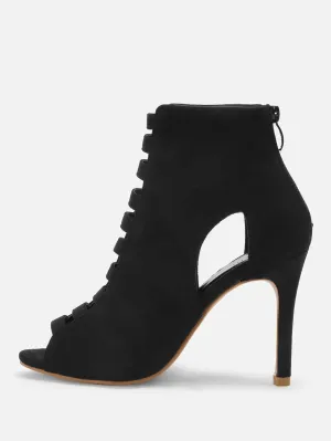 Peep Toe Cut-out Stiletto Heels