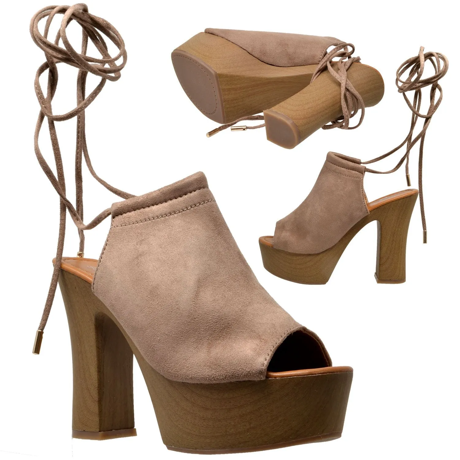 Peep Toe High Heel Platform Sandal
