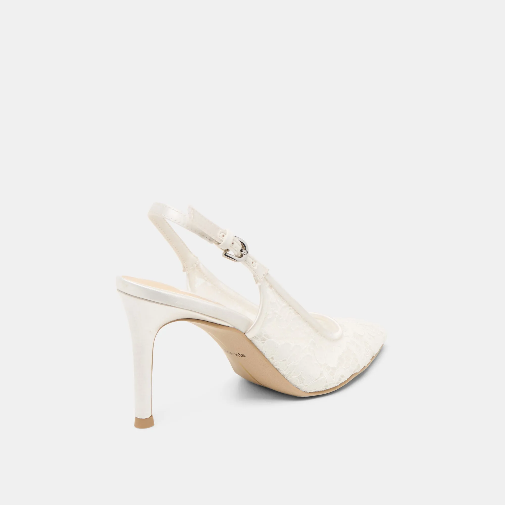 Closed Toe Style Iconic Form YAMI HEELS TRUE WHITE LACE