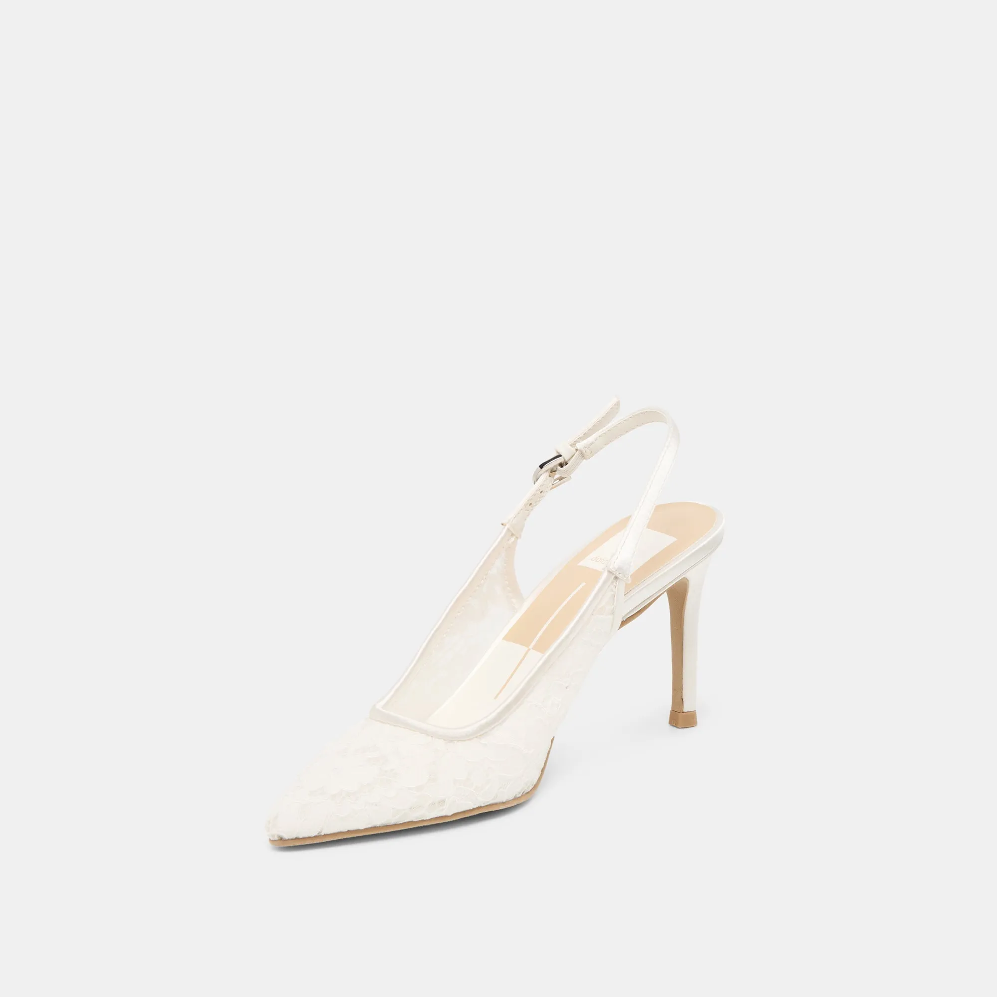 YAMI HEELS TRUE WHITE LACE Stylish Pumps Party Proof